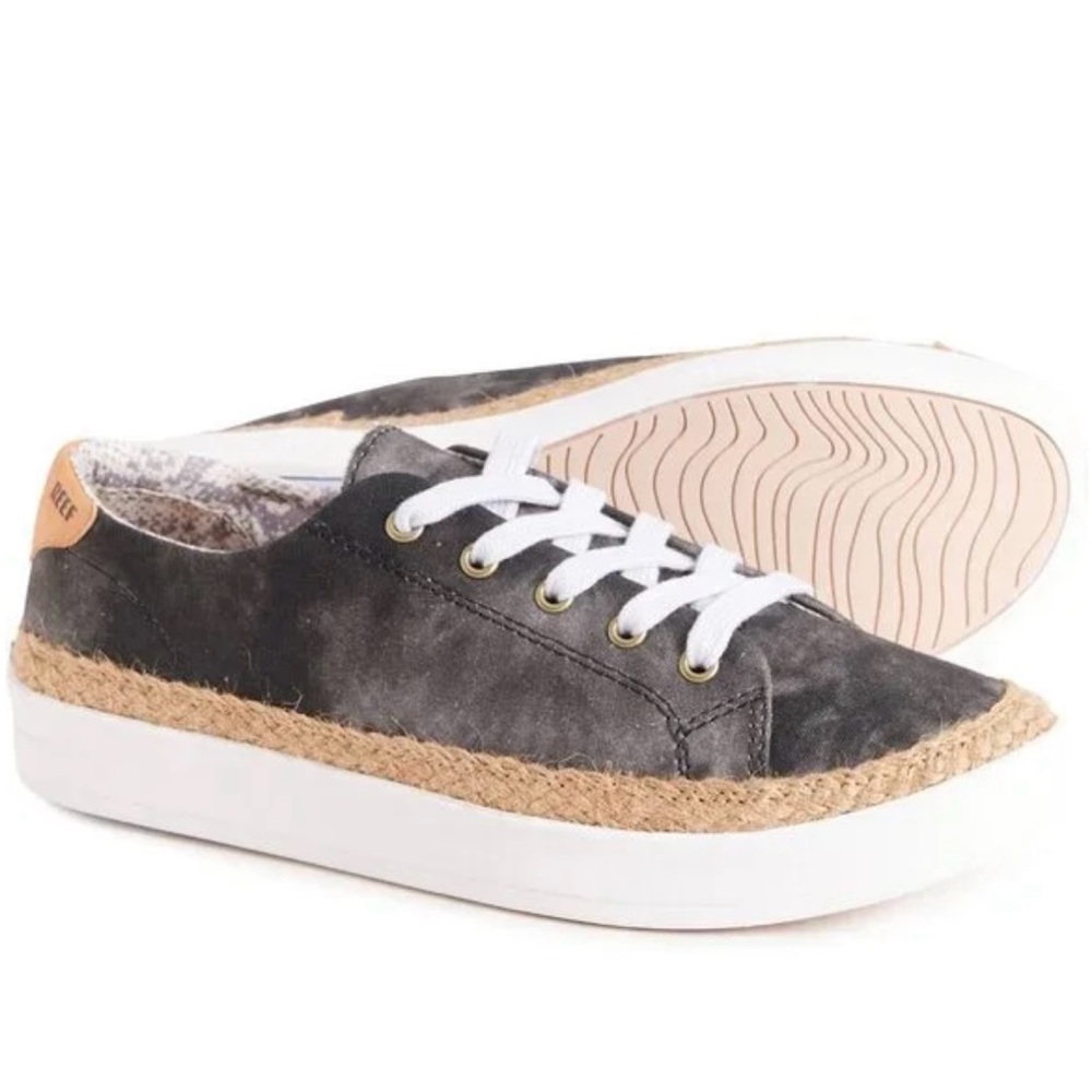Reef Cushion Sunset Sneaker / Shoe Womens 6.5 - Washed Black - brand new in box